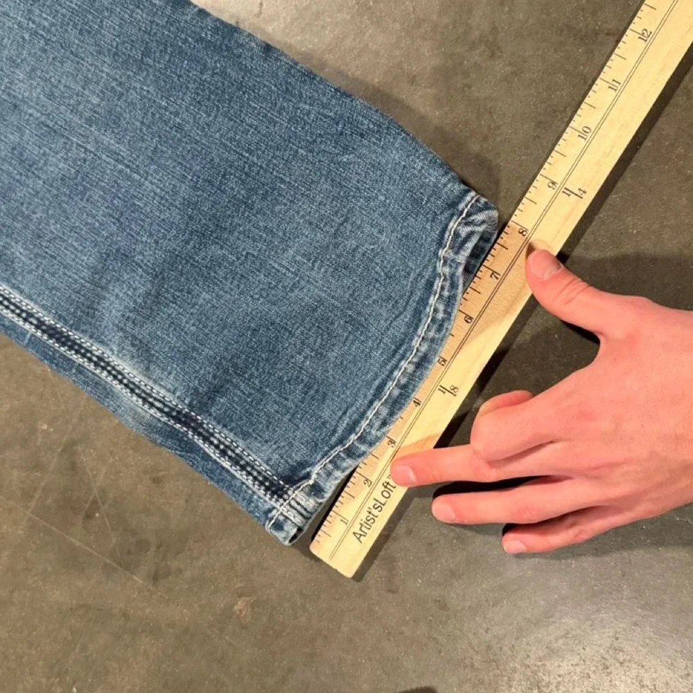 BKE Jake Bootcut Jeans Mens 32x31 Blue Distressed Y2K Denim Medium Wash